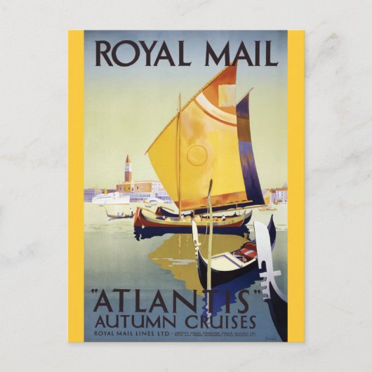 Royal Mail "Atlantis" Herbstkreuzfahrten Postkarte (Vorderseite)