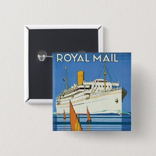 Royal Mail "Atlantis kreuzt " Button (Vorne & Hinten)