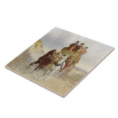 Royal Mail trainieren auf der Straße, 1841 (Öl auf Fliese (Seite)