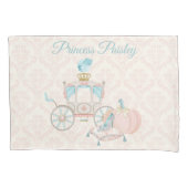 Royal Mairytale Princess Carriage Blush Ivory Aqua Kissenbezug (Vorderseite)