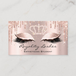 Royal Makeup Artist Lashes Crown Tropfen Princess Visitenkarte