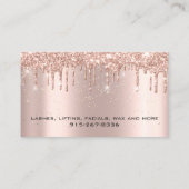 Royal Makeup Artist Lashes Crown Tropfen Princess Visitenkarte (Rückseite)