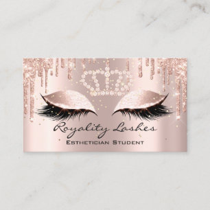 Royal Makeup Artist Lashes Glitzer Tropfen Princes Visitenkarte