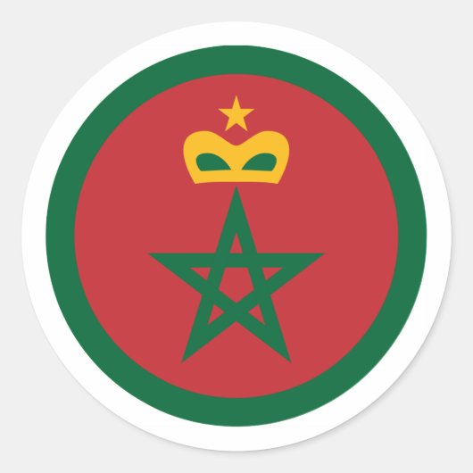Royal marokkanische Air Force, Marokko Runder Aufkleber (Vorderseite)