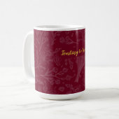 Royal Maroon Anpassbar Kaffeetasse (Vorderseite Links)