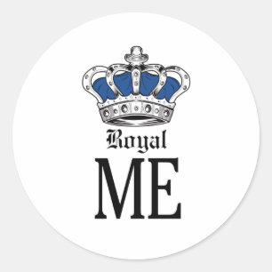 Royal Me - Blue Runder Aufkleber