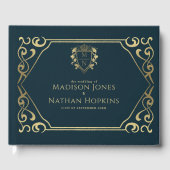 Royal Medieval Fantasy Monogram Wedding Gästebuch (Vorderseite)