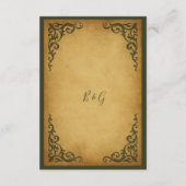 Royal Medieval Vintag Scroll Wedding Begleitkarte (Rückseite)