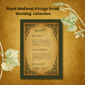 Royal Medieval Vintag Scroll Wedding Begleitkarte