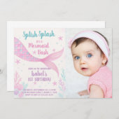 Royal Mermaid Princess Birthday Einladung (Vorne/Hinten)