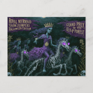 Royal Mermaid Springreiter Halloween Edition Kelp Postkarte