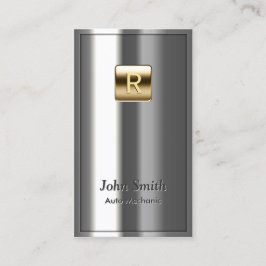 Royal Metallic Auto Mechanic Business Card Visitenkarte