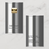 Royal Metallic Cement Contractor Business Card Visitenkarte (Vorne/Hinten)