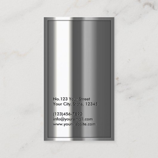 Royal Metallic Psychologist Business Card Visitenkarte (Rückseite)