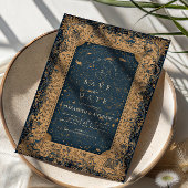 Royal Midnight Celestial Wedding Save The Date