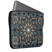 Royal Midnight & Gold Geometric Mosaic Laptopschutzhülle (Vorne Rechts)