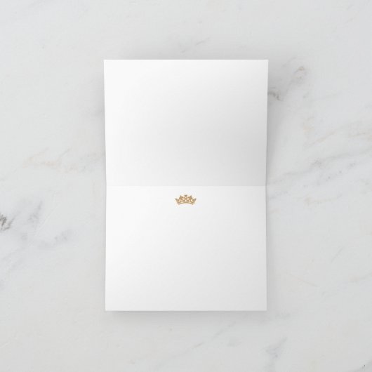 Royal Monogram Customizable Dankeschön Card Dankeskarte (Innenseite)