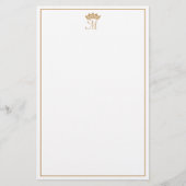 Royal Monogram Customizable Personal Stationierung Briefpapier (Vorderseite)