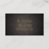 Royal Monogram Gold Label Pastor Business Card Visitenkarte (Rückseite)