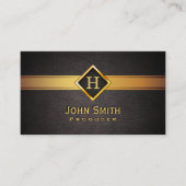Royal Monogram Gold Label Producer Business Card Visitenkarte (Vorderseite)