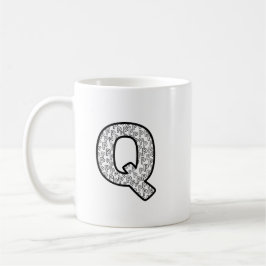 Royal Monogram Letter Q - Minimalist Luxury Art Mu Kaffeetasse