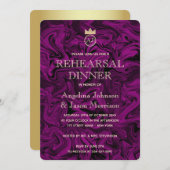 Royal Monogram Probe Dinner Einladung (Vorne/Hinten)