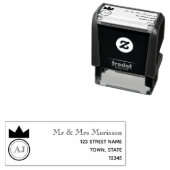 Royal Monogram Wedding Rücksendeadresse Permastempel (Beispiel)