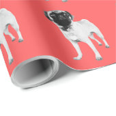 Royal Mops Wrapping Paper in Coral Geschenkpapier (Rolleneckpunkt)