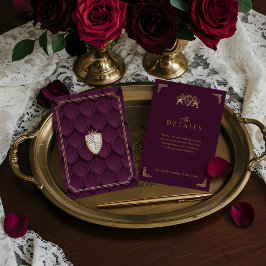 Royal Muse Fantasy Dragon Scale & Lion Wappen Begleitkarte