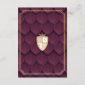 Royal Muse Fantasy Dragon Scale & Lion Wappen Begleitkarte (Rückseite)