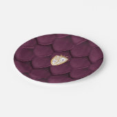 Royal Muse Medieval Dragon Fantasy Monogram Wappen Pappteller (Schrägansicht)