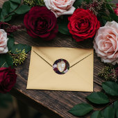 Royal Muse Medieval Fantasy Wappen & Floral Weddin Runder Aufkleber