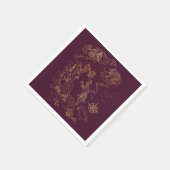 Royal Muse Mittelalterliche Fantasie Alte Weltkart Serviette (Ecke)