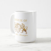 Royal Muse Mittelalterliche Fantasy Lion Emblem We Kaffeetasse (Vorderseite Links)