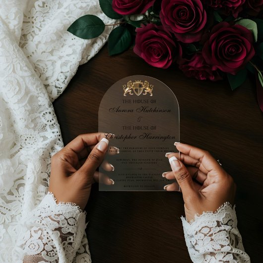 Royal Muse Mittelalterliche Fantasy Pflaumenhochze Acryleinladungen