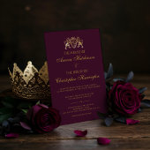 Royal Muse Mittelalterliche Fantasy Pflaumenhochze Einladung