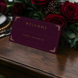 Royal Muse Mittelalterliche Fantasy Pflaumenhochze Platzkarte