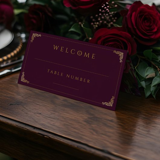 Royal Muse Mittelalterliche Fantasy Pflaumenhochze Platzkarte