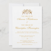 Royal Muse Mittelalterliche Fantasy White Floral W Einladung (Vorderseite)