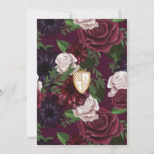 Royal Muse Mittelalterliche Fantasy White Floral W Einladung (Rückseite)