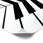 Royal Musiknote Luxus Piano Keys Poster (Ecke)