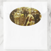 Royal Naval Exhibition 1891 Magic Lantern Slide Ovaler Aufkleber (Tasche)