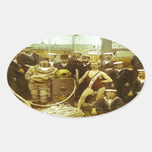 Royal Naval Exhibition 1891 Magic Lantern Slide Ovaler Aufkleber