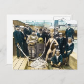 Royal Naval Exhibition 1891 Vintager Hardhat Diver Postkarte (Vorne/Hinten)
