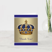Royal Navy Blue and Gold Thank You Cards Dankeskarte (Vorderseite)