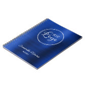 Royal Navy Blue Foil Meeting mit Business-Logo Notizblock (Linke Seite)