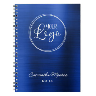 Royal Navy Blue Foil Meeting mit Business-Logo Notizblock