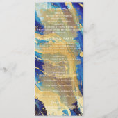 Royal Navy Blue und Gold Elegante Wedding Programm (Vorderseite)