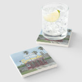 Royal Navy Dockyard Pay Phones in Bermuda Steinuntersetzer (Seitenansicht)