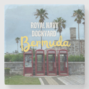 Royal Navy Dockyard Pay Phones in Bermuda Steinuntersetzer